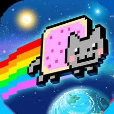 Скачать взломанную Nyan Cat: Lost In Space на Андроид - Мод много монет