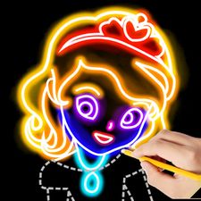Скачать взломанную Draw Glow Princess на Андроид - Мод бесконечные деньги