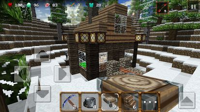 Скачать взломанную Winter Craft 3: Mine Build на Андроид - Мод все открыто