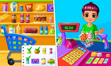 Скачать взломанную Супермаркет – игра для детей на Андроид - Мод много монет