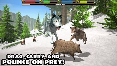 Скачать взломанную Ultimate Wolf Simulator на Андроид - Мод много монет
