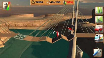 Скачать взломанную Bridge Constructor Playground на Андроид - Мод бесконечные деньги