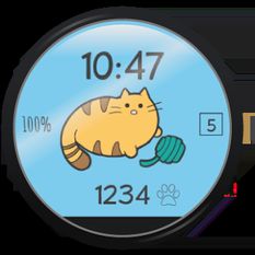 Скачать взломанную Fit Cat - Watch Face на Андроид - Мод бесконечные деньги