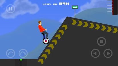 Скачать взломанную Happy Unicycle Challenge на Андроид - Мод много монет
