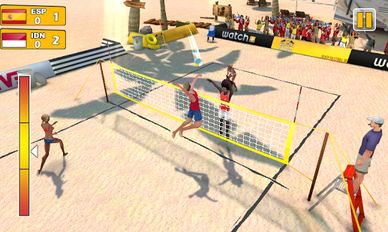 Скачать взломанную Пляжный волейбол 3D на Андроид - Мод много монет