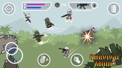 Скачать взломанную Doodle Army 2 : Mini Militia на Андроид - Мод много монет
