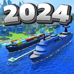 Взломанная Sea Port: Cargo Boat Tycoon (Си Порт)  [МОД Menu] - стабильная версия apk на Андроид