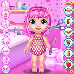 Взлом Baby Girl Caring Pinky Style (Беби Грл Керинг Пинки Стайл)  [МОД Menu] - стабильная версия apk на Андроид