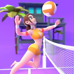 Скачать взломанную Beach Volleyball Game (Бичволлейбол игра)  [МОД Бесконечные монеты] - последняя версия apk на Андроид
