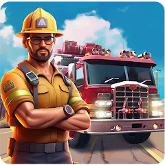 Взломанная Real Firefighter 3D Simulator (Реальный Пожарник 3D Симулятор)  [МОД Много денег] - полная версия apk на Андроид