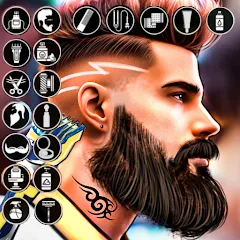 Взломанная Barber Shop Hair Cut Sim Games (Барбершоп игры на подстригание волос)  [МОД Все открыто] - полная версия apk на Андроид