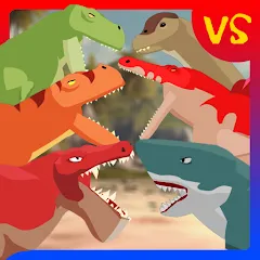 Взлом T-Rex Fights Dinosaurs  [МОД Unlocked] - полная версия apk на Андроид