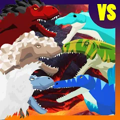 Взломанная T-Rex Fights More Dinosaurs  [МОД Unlocked] - стабильная версия apk на Андроид