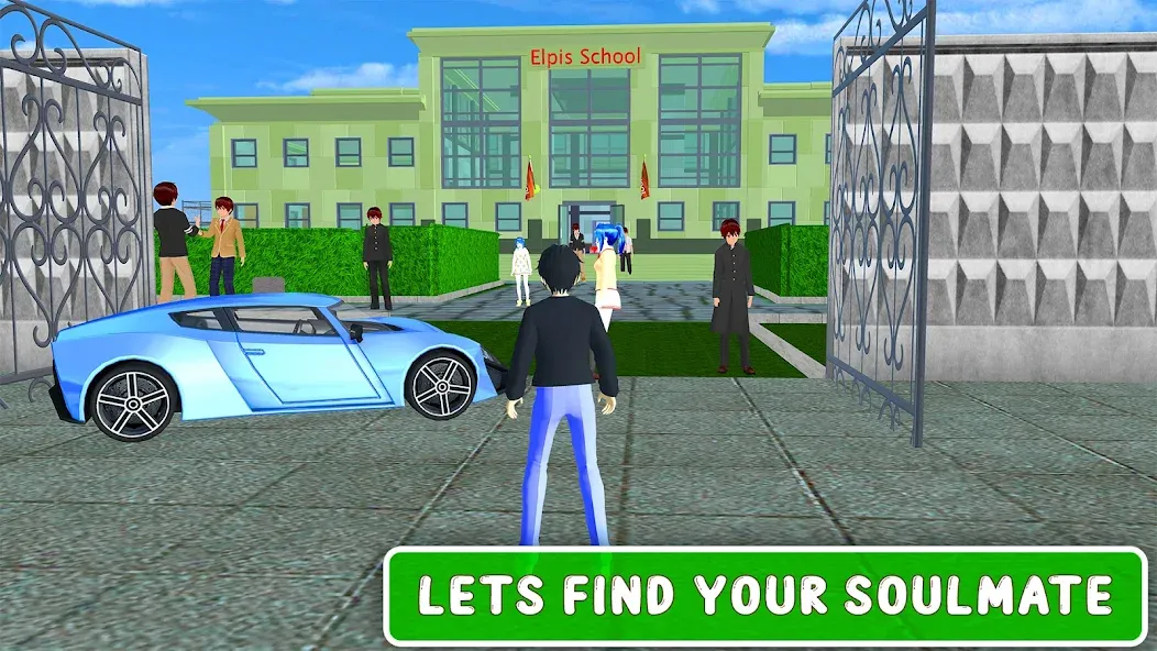 Anime High School Love Story  [МОД Много монет] Screenshot 1