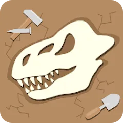 Скачать взлом Dino Fossil Dig - Jurassic Adv (Дино Фоссил Диг)  [МОД Бесконечные монеты] - последняя версия apk на Андроид