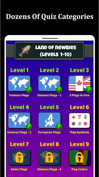 World Flags Quiz Game (Ворлд Флагс Квиз Гейм)  [МОД Бесконечные деньги] Screenshot 5