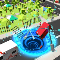 Взломанная Holein eating games io offline  [МОД Бесконечные монеты] - последняя версия apk на Андроид