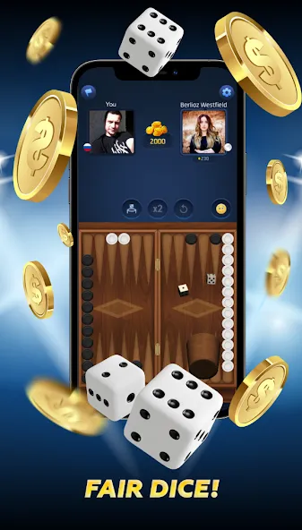 PPNards: Backgammon board game (ППНардс)  [МОД Бесконечные монеты] Screenshot 2