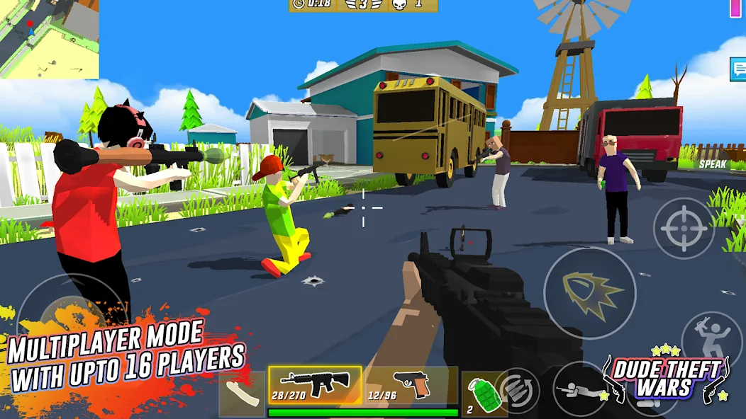 Dude Theft Wars Shooting Games (Дуд Тефт Варс)  [МОД Бесконечные монеты] Screenshot 2