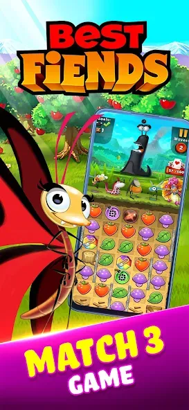 Best Fiends - Match 3 Puzzles (Бест Фиендс)  [МОД Menu] Screenshot 1