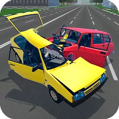 Скачать взломанную Russian Car Crash Simulator (Рашн Кар Краш Симулятор)  [МОД Много монет] - стабильная версия apk на Андроид