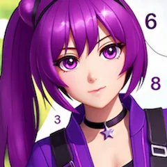 Скачать взломанную Anime Manga Color by Numbers  [МОД Все открыто] - полная версия apk на Андроид