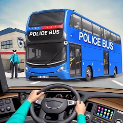 Взлом Police Bus Simulator Bus Games  [МОД Много монет] - последняя версия apk на Андроид