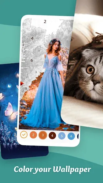 Coloring Game: Paint by Number  [МОД Бесконечные монеты] Screenshot 3