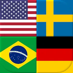 Взломанная Flags of All World Countries  [МОД Mega Pack] - стабильная версия apk на Андроид