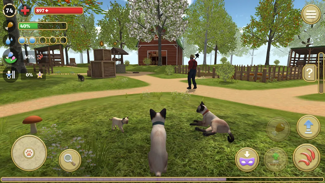Cat Simulator : Kitties Family  [МОД Unlocked] Screenshot 1