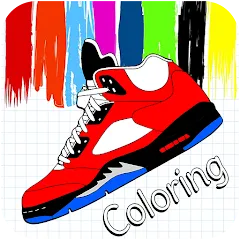 Взломанная Basketball Shoes Coloring Book (Раскраска кроссовок для баскетбола)  [МОД Mega Pack] - последняя версия apk на Андроид