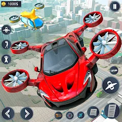 Взломанная Flying Car Robot Game Car Game  [МОД Unlimited Money] - полная версия apk на Андроид