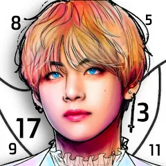 Взлом Kpop Paint by Numbers BT21  [МОД Много монет] - полная версия apk на Андроид