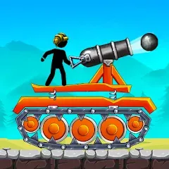 Взломанная The Tank: Stick pocket hill (Зе Тенк)  [МОД Меню] - стабильная версия apk на Андроид