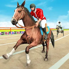 Взлом Mounted Horse Racing Games  [МОД Все открыто] - стабильная версия apk на Андроид