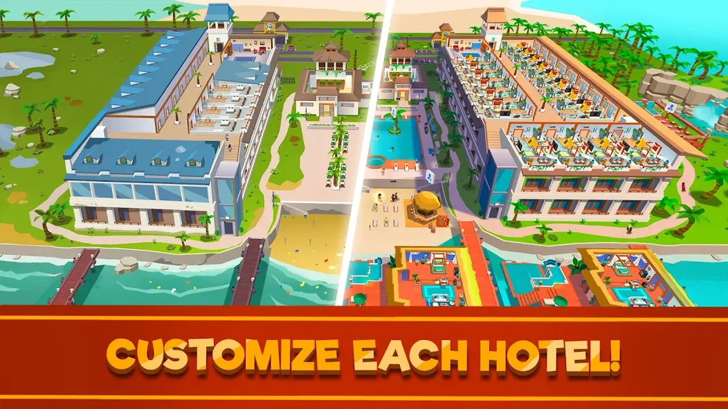 Hotel Empire Tycoon－Idle Game  [МОД Много монет] Screenshot 2