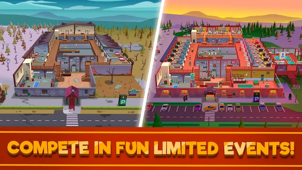 Hotel Empire Tycoon－Idle Game  [МОД Много монет] Screenshot 3