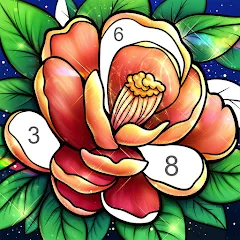 Взломанная Color Now - color by number (Цолор Ноу)  [МОД Unlocked] - стабильная версия apk на Андроид