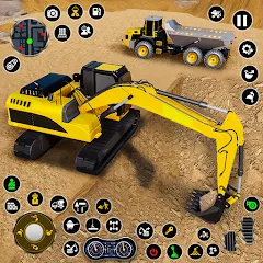 Скачать взлом Construction Dump Truck Game (Конструкционный симулятор самосвала)  [МОД Много монет] - последняя версия apk на Андроид