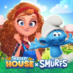 Скачать взлом Merge Manor x The Smurf Collab (Мердж Манор)  [МОД Много монет] - стабильная версия apk на Андроид