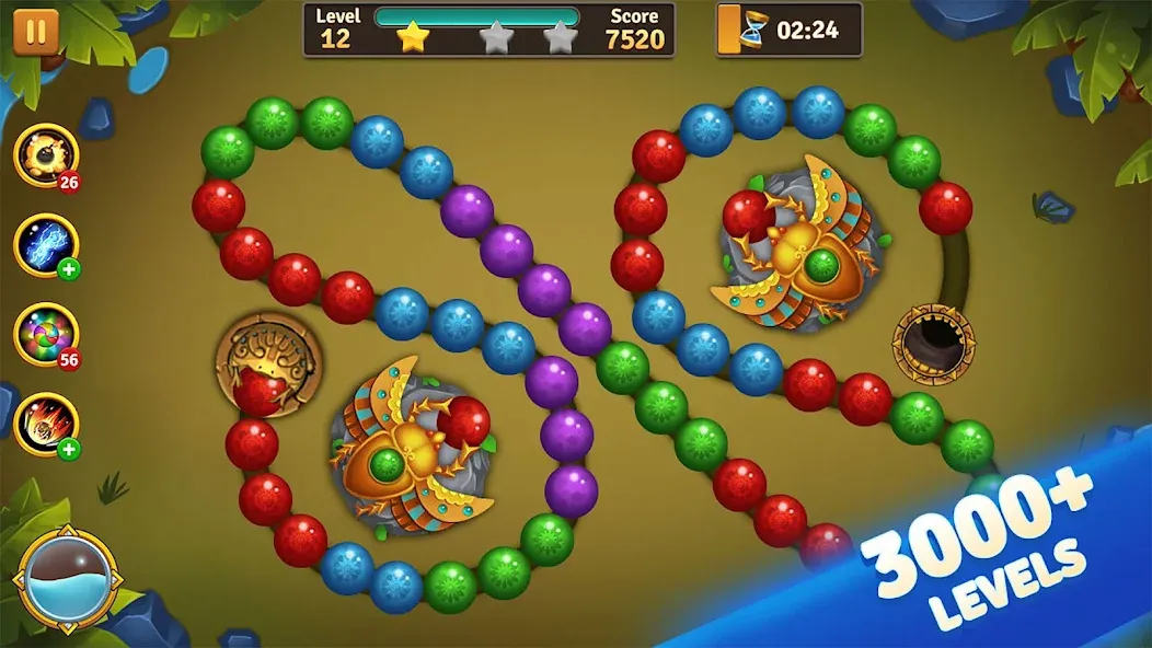 Jungle Marble Blast  [МОД Все открыто] Screenshot 3
