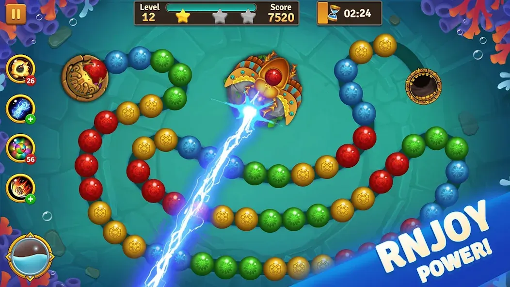 Jungle Marble Blast  [МОД Все открыто] Screenshot 4