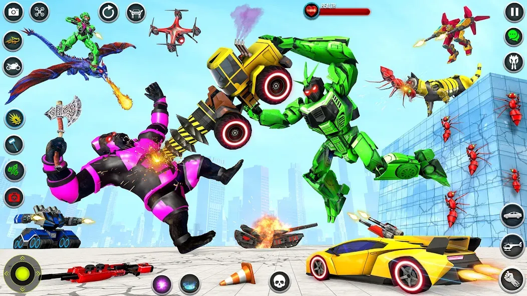 Dino Robot - Car Robot Games (Дино Робот)  [МОД Mega Pack] Screenshot 4