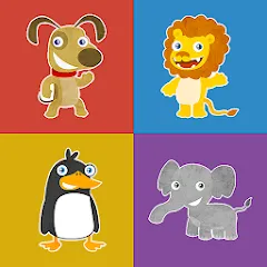 Взлом Animals memory game for kids  [МОД Unlocked] - последняя версия apk на Андроид