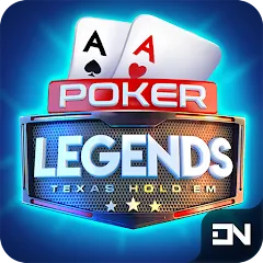 Взломанная Poker Legends - Texas Hold'em (Покер Легенды)  [МОД Много денег] - стабильная версия apk на Андроид