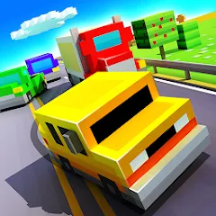 Взломанная Blocky Highway: Traffic Racing (Блоки Хайвей)  [МОД Unlimited Money] - полная версия apk на Андроид