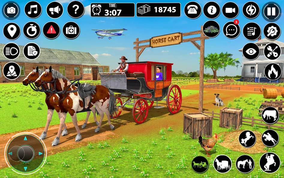 Horse Cart Taxi Transport Game  [МОД Mega Pack] Screenshot 4