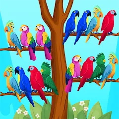 Взломанная Bird Puzzle - Color Game  [МОД Много денег] - стабильная версия apk на Андроид