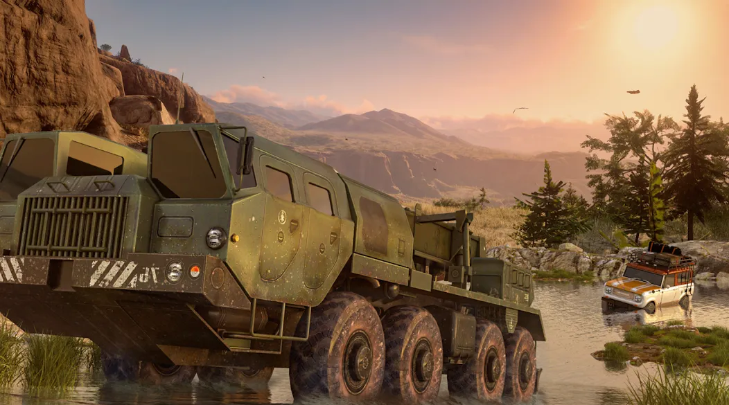 Offroad Mud Truck Driving Sim  [МОД Много монет] Screenshot 1