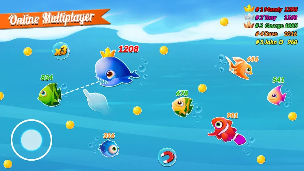Fish.IO Fish Games Shark Games (Фиш Ай О Фиш Геймс Шарк Геймс)  [МОД Бесконечные монеты] Screenshot 2